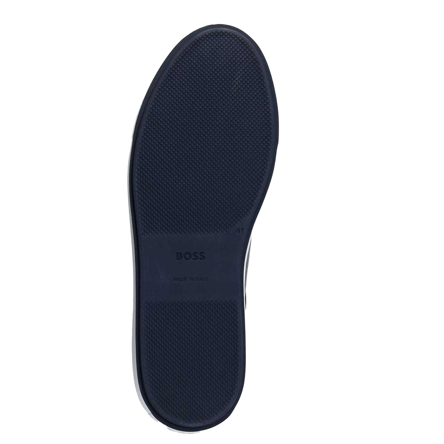 Dark Blue - Pack Shot - Boss Womens-Ladies Logo Leather Tennis Trainers