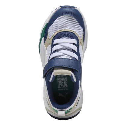 Persian Blue-White - Side - Puma Childrens-Kids Trinity Trainers
