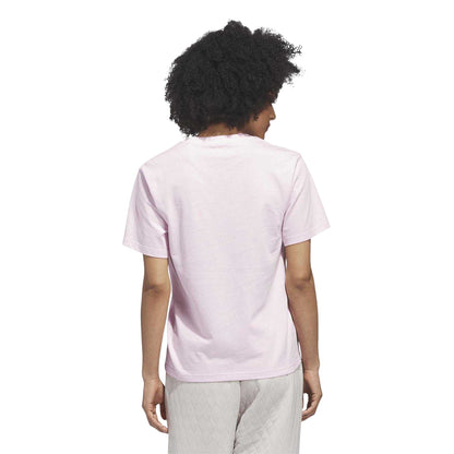 Pink - Back - Adidas Mens Slider V Neck T-Shirt
