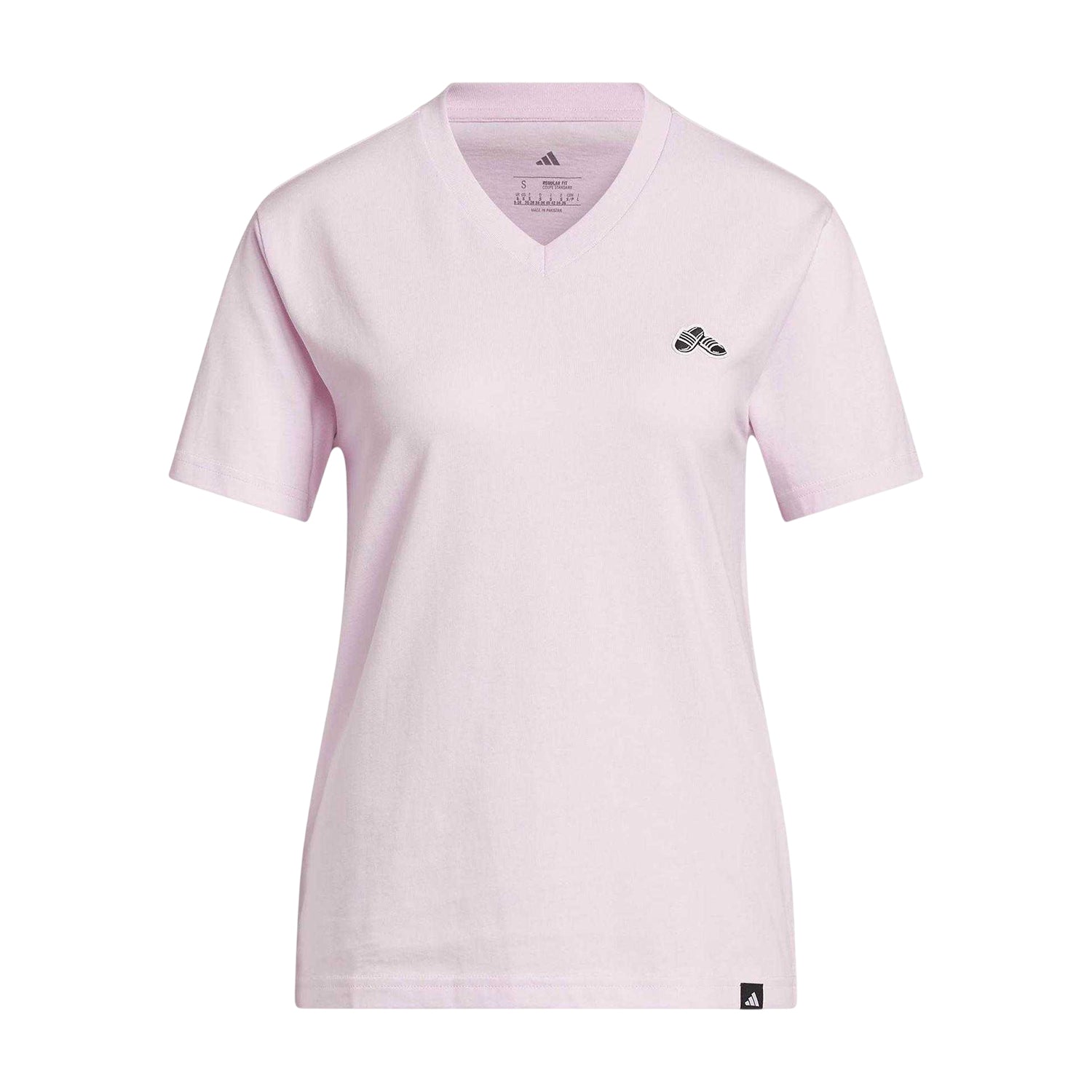 Pink - Front - Adidas Mens Slider V Neck T-Shirt