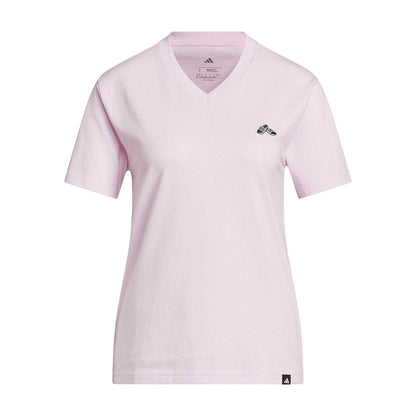 Pink - Front - Adidas Mens Slider V Neck T-Shirt