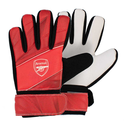 Red - Back - Team Childrens-Kids Arsenal FC Goalkeeper Gloves