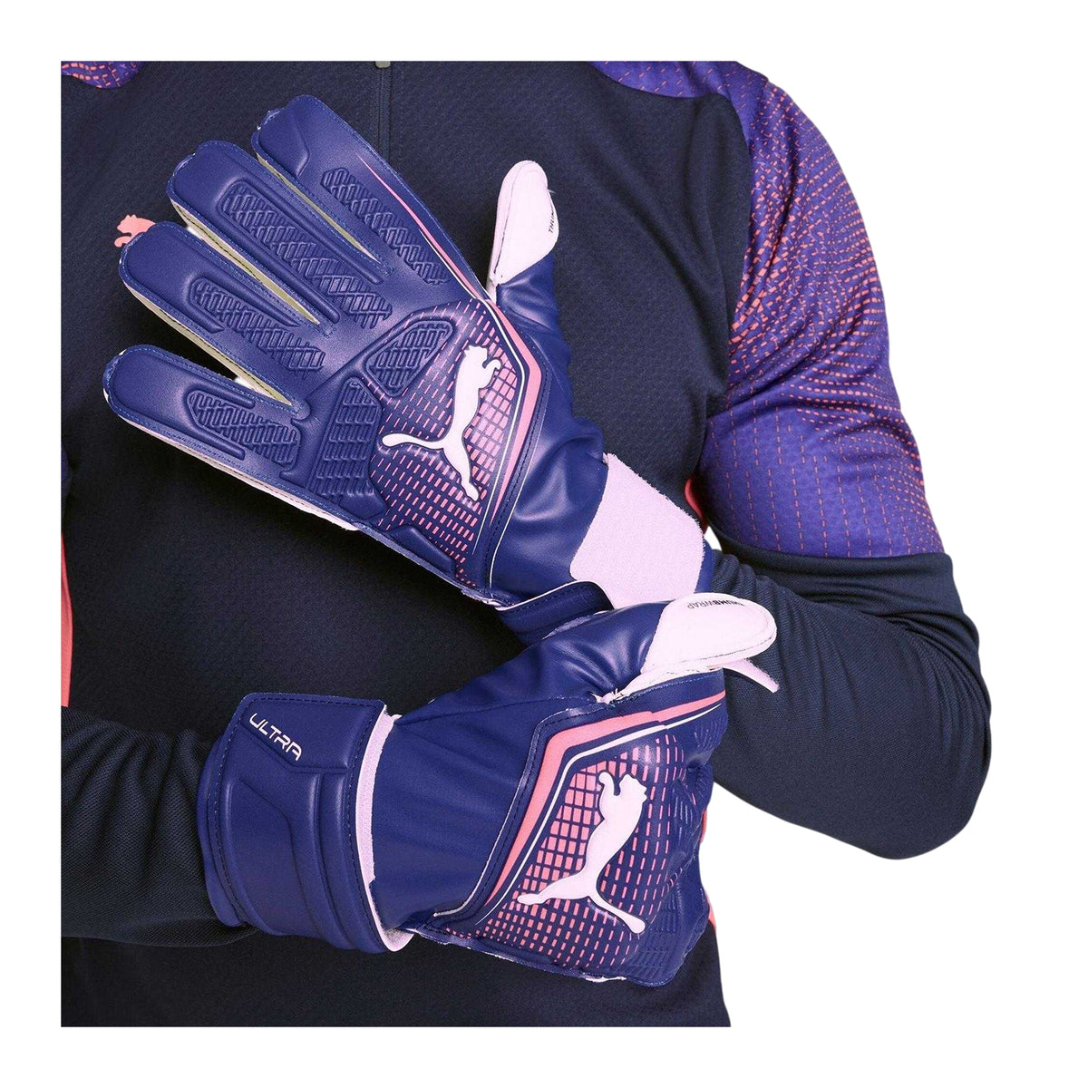 Blue-Sunset Glow - Side - Puma Childrens-Kids Ultra Match RC Goalkeeper Gloves