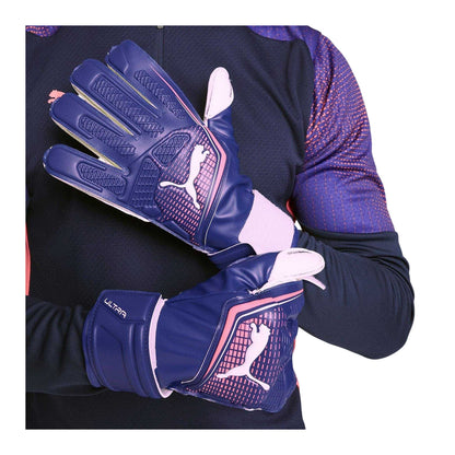Blue-Sunset Glow - Side - Puma Childrens-Kids Ultra Match RC Goalkeeper Gloves