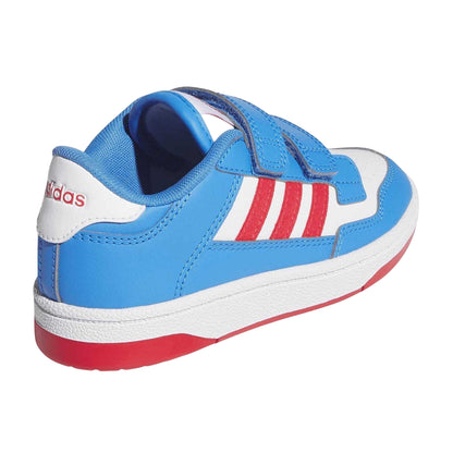 Lucid Blue-Ray - Back - Adidas Childrens-Kids Rapid Court Trainers