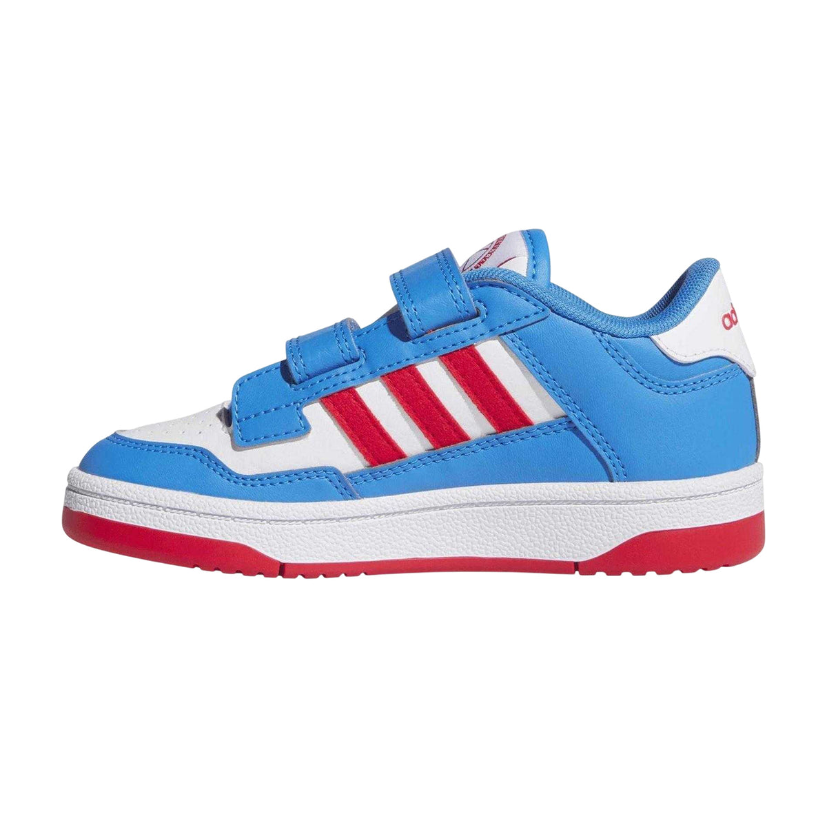 Lucid Blue-Ray - Side - Adidas Childrens-Kids Rapid Court Trainers