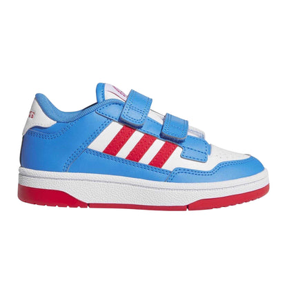 Lucid Blue-Ray - Front - Adidas Childrens-Kids Rapid Court Trainers