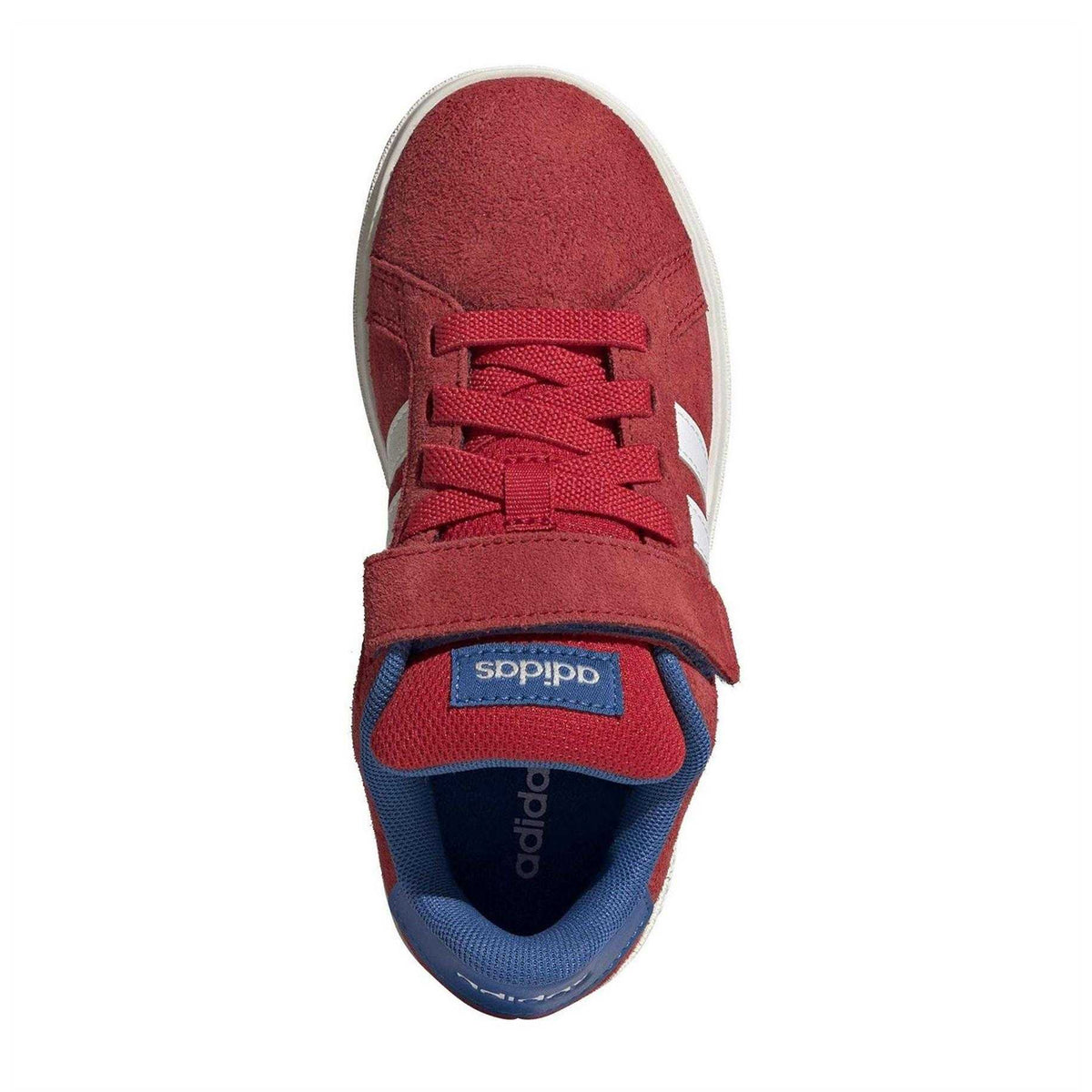 Ruby Red - Lifestyle - Adidas Childrens-Kids Grand Court 3 Stripes Suede Trainers