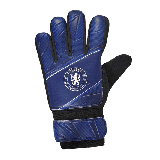 Royal Blue - Front - Team Childrens-Kids Chelsea FC Goalkeeper Gloves