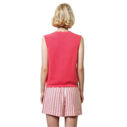 Fuchsia Pink - Back - French Connection Womens-Ladies Lois Vest Top