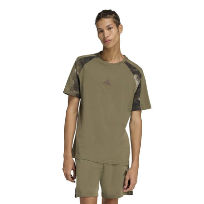 Olive Strata - Side - Adidas Mens Camo T-Shirt