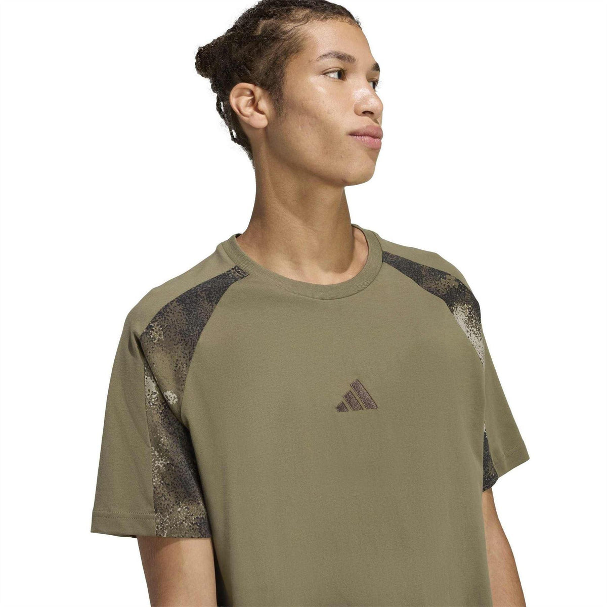 Olive Strata - Lifestyle - Adidas Mens Camo T-Shirt