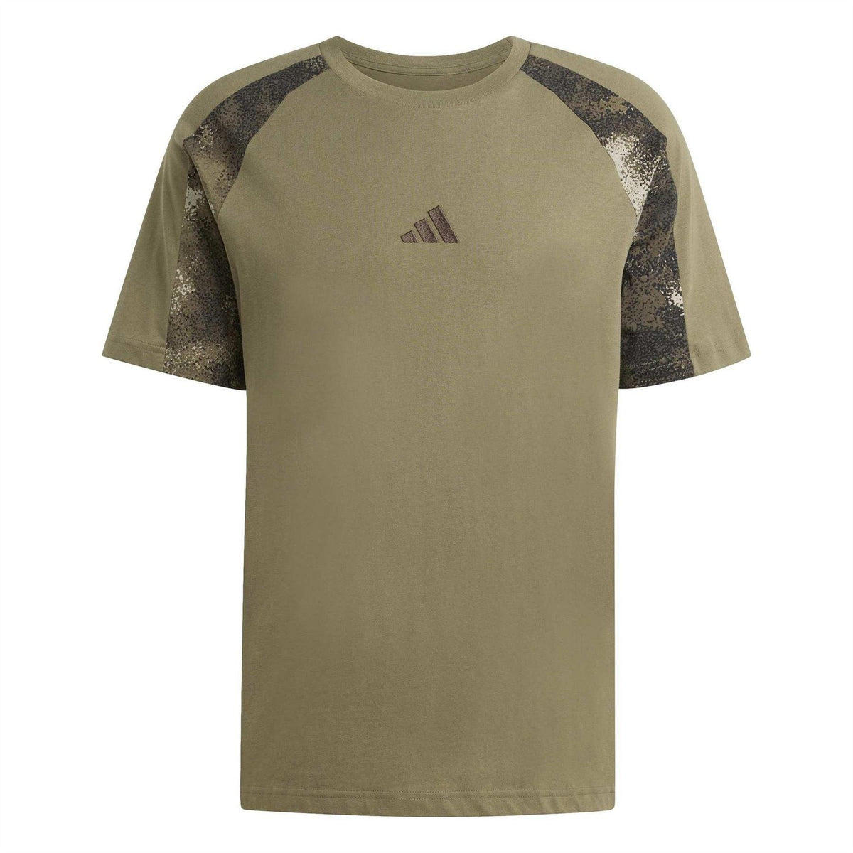 Olive Strata - Front - Adidas Mens Camo T-Shirt