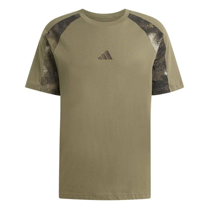 Olive Strata - Front - Adidas Mens Camo T-Shirt