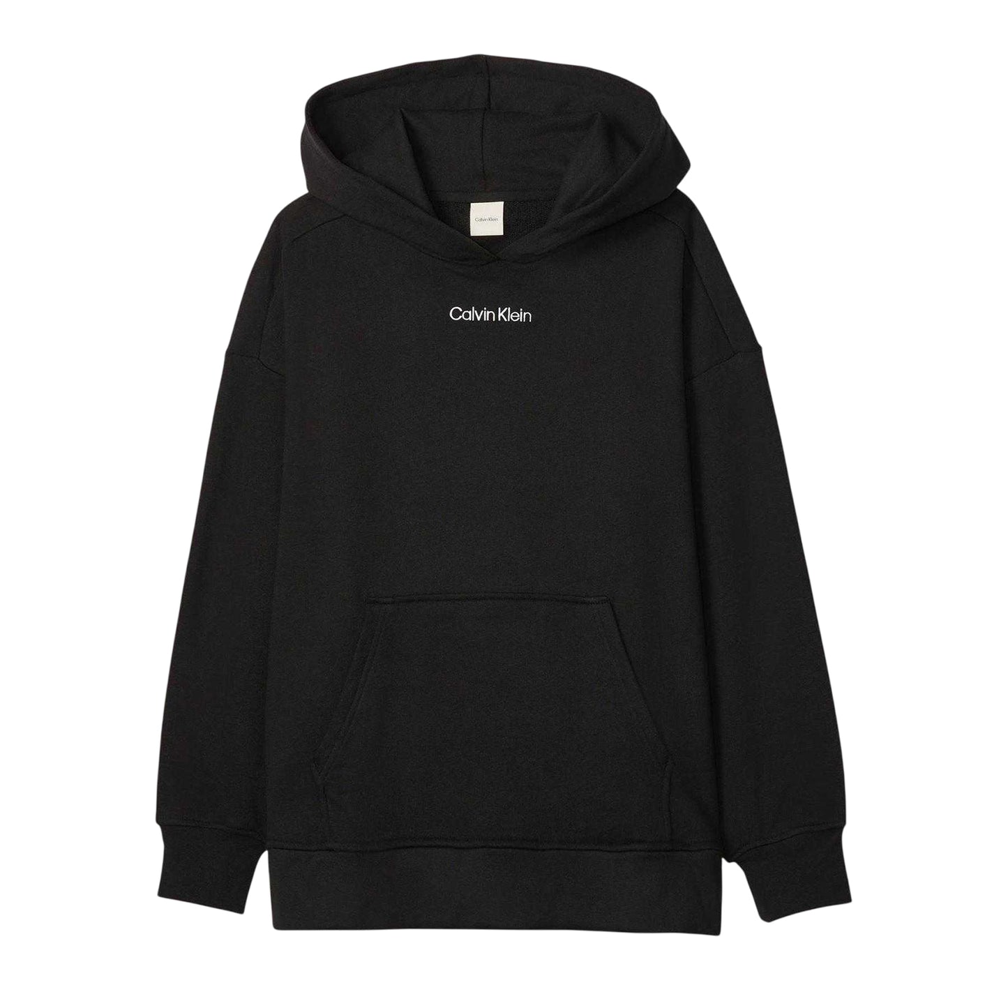 Black - Front - Calvin Klein Womens-Ladies Overhead Hoodie