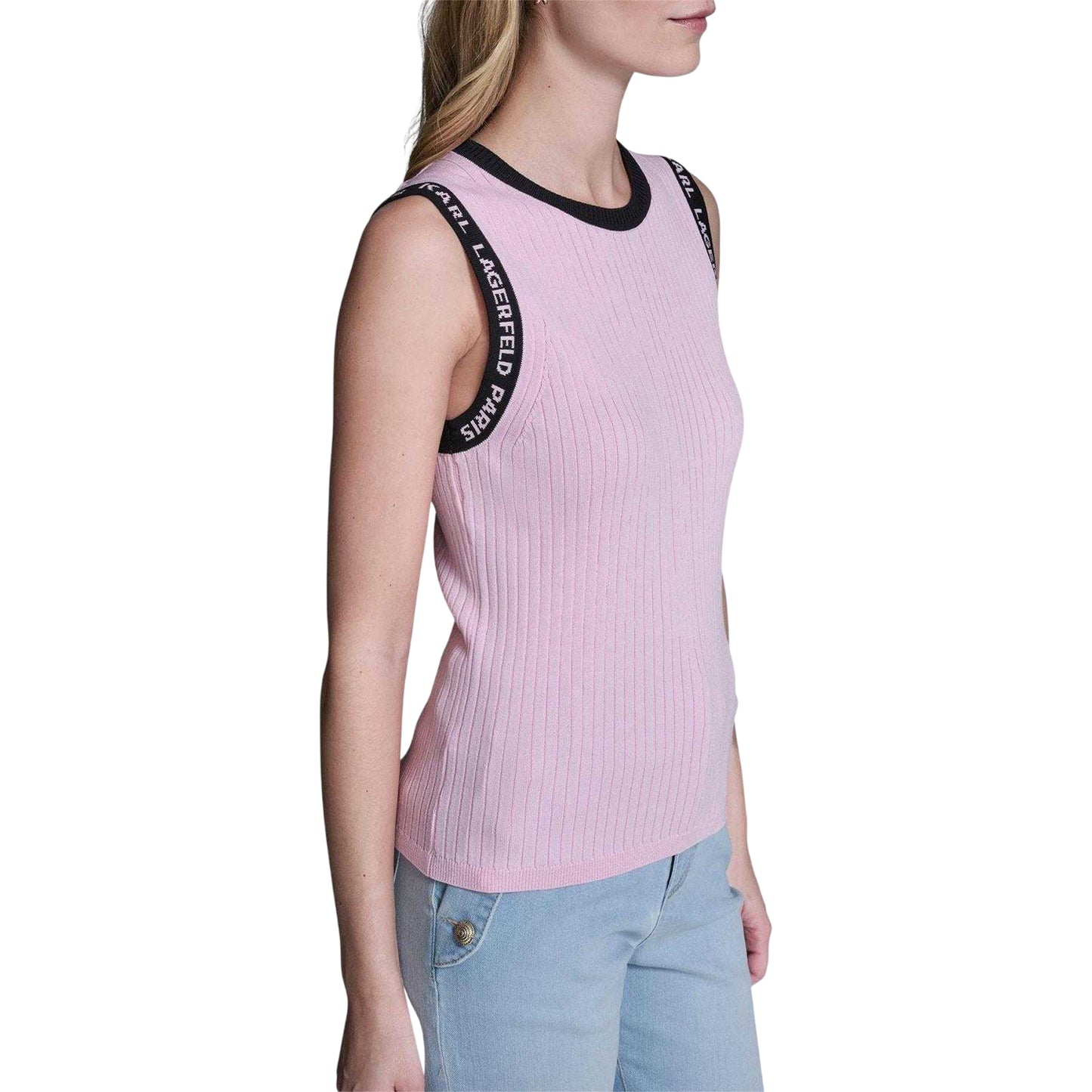 Ballet Pink - Lifestyle - Karl Lagerfeld Womens-Ladies Knitted Tank Top