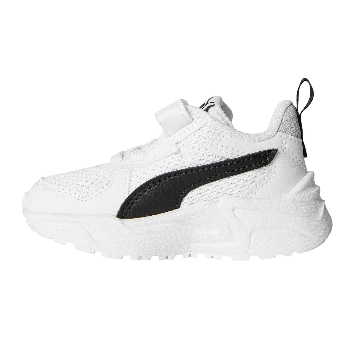 White-Black-Cool Grey - Back - Puma Childrens-Kids Trinity Lite AC+ Flat Trainers