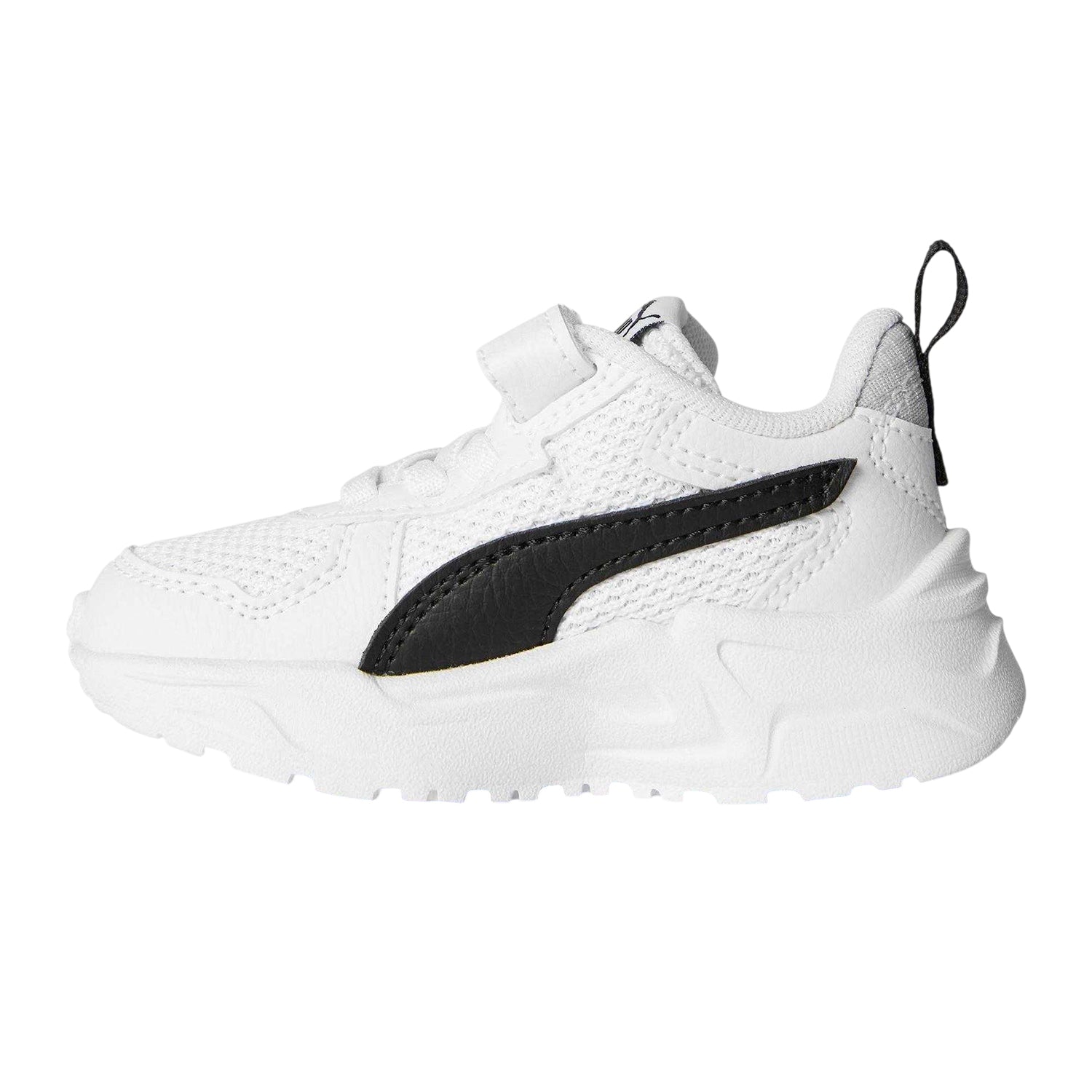 White-Black-Cool Grey - Back - Puma Childrens-Kids Trinity Lite AC+ Flat Trainers