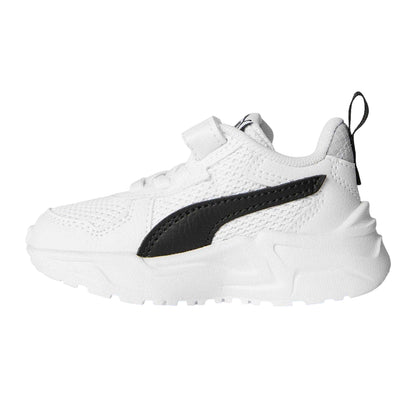 White-Black-Cool Grey - Back - Puma Childrens-Kids Trinity Lite AC+ Flat Trainers