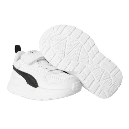 White-Black-Cool Grey - Lifestyle - Puma Childrens-Kids Trinity Lite AC+ Flat Trainers