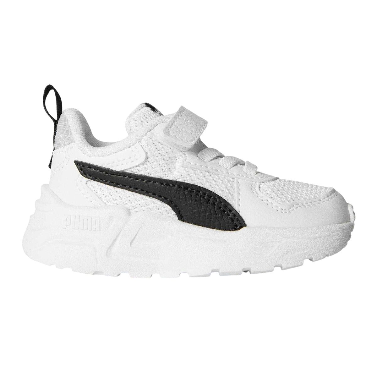 White-Black-Cool Grey - Front - Puma Childrens-Kids Trinity Lite AC+ Flat Trainers