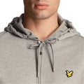 Grey - Side - Lyle & Scott Mens Fly Fleece Full Zip Hoodie