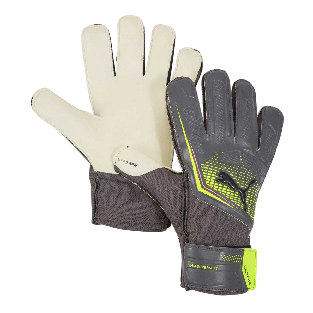 Silver-Yellow - Back - Puma Childrens-Kids Ultra Play RC Goalkeeper Gloves