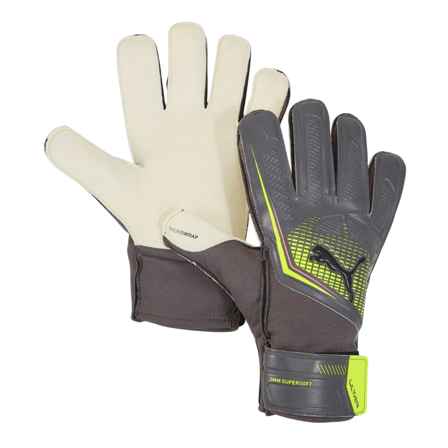 Silver-Yellow - Back - Puma Childrens-Kids Ultra Play RC Goalkeeper Gloves