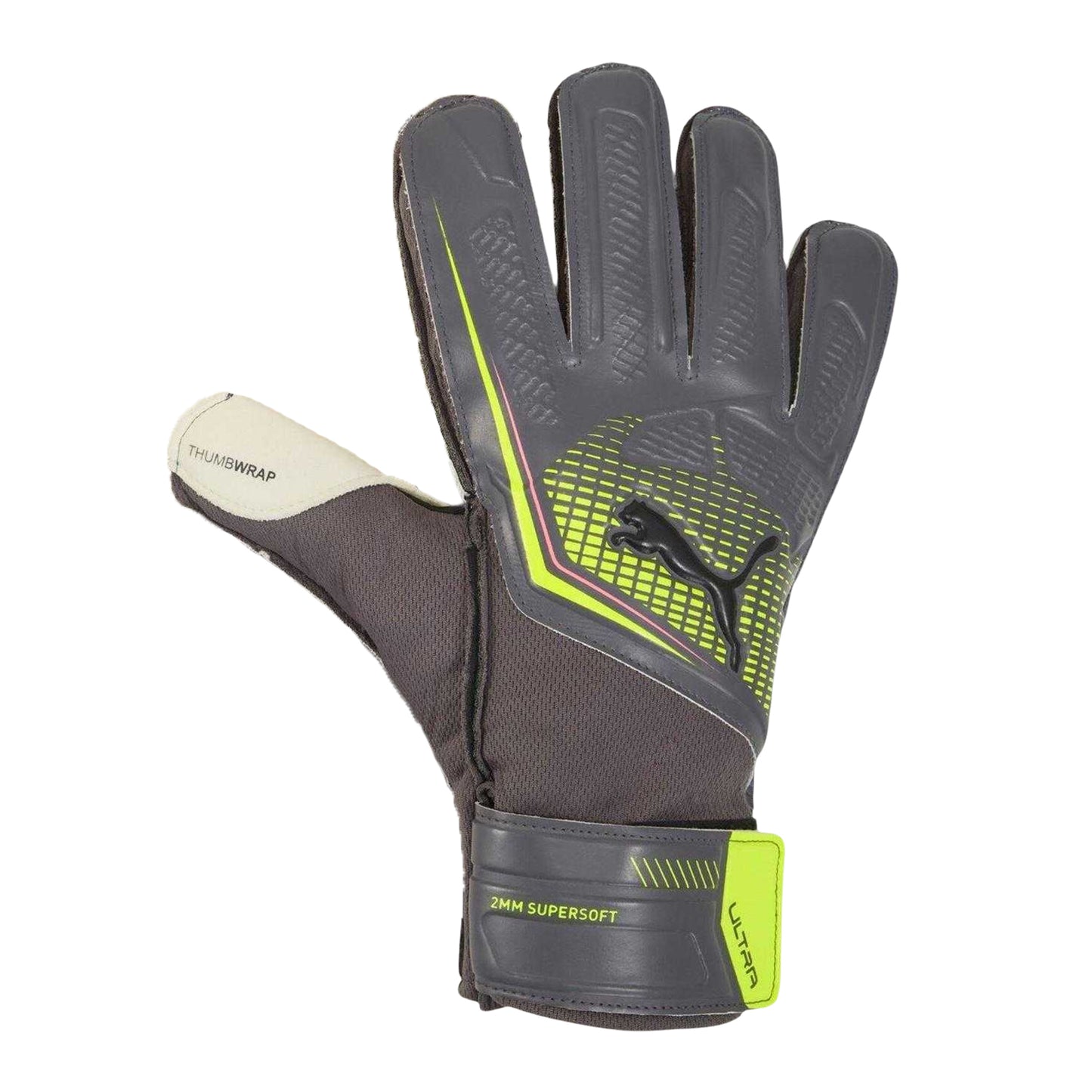 Silver-Yellow - Front - Puma Childrens-Kids Ultra Play RC Goalkeeper Gloves