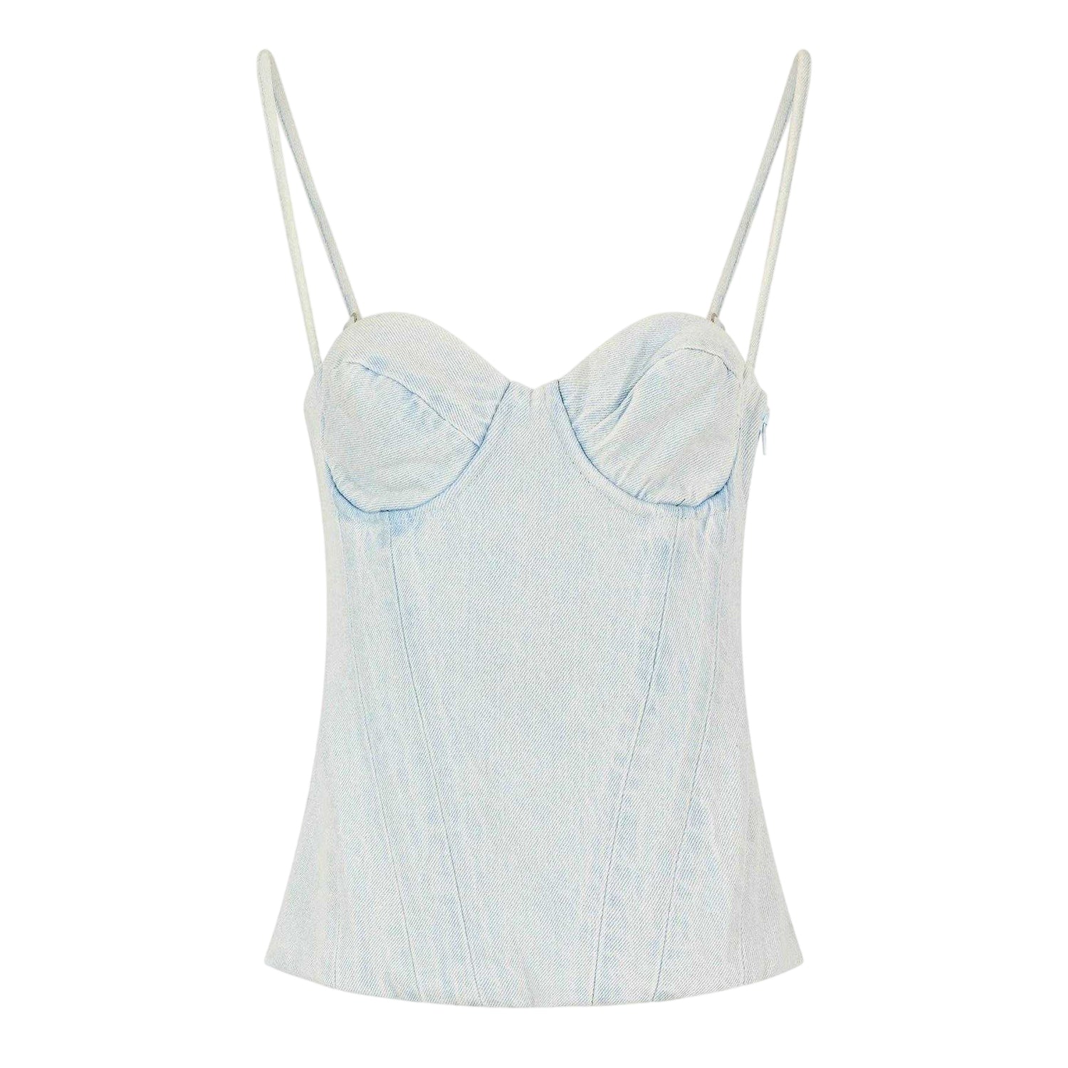 Denim - Front - Mars The Label Womens-Ladies Everly Washed Denim Corset
