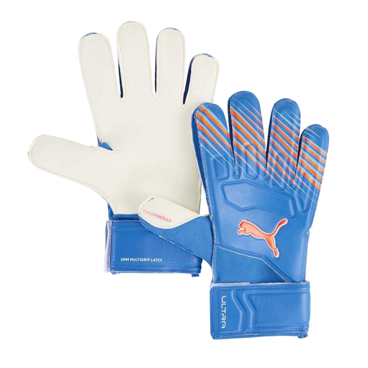 Blue-Red - Back - Puma Childrens-Kids Ultra Play Logo Goalkeeper Gloves
