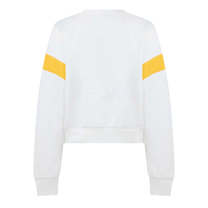 White-Black - Back - Puma Womens-Ladies Dhb Archive Crew Neck Crop Sweatshirt