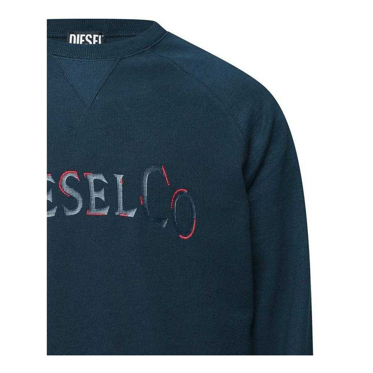 Total Eclipse - Side - Diesel Mens Waffle Knit Raglan Sweatshirt