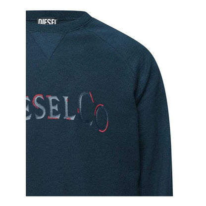 Total Eclipse - Side - Diesel Mens Waffle Knit Raglan Sweatshirt