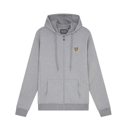 Grey - Front - Lyle & Scott Mens Fly Fleece Full Zip Hoodie