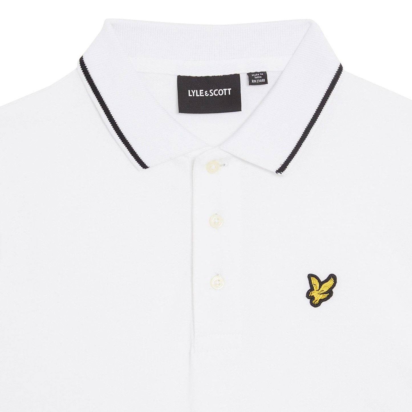 White - Lifestyle - Lyle & Scott Childrens-Kids Tipped Polo Shirt