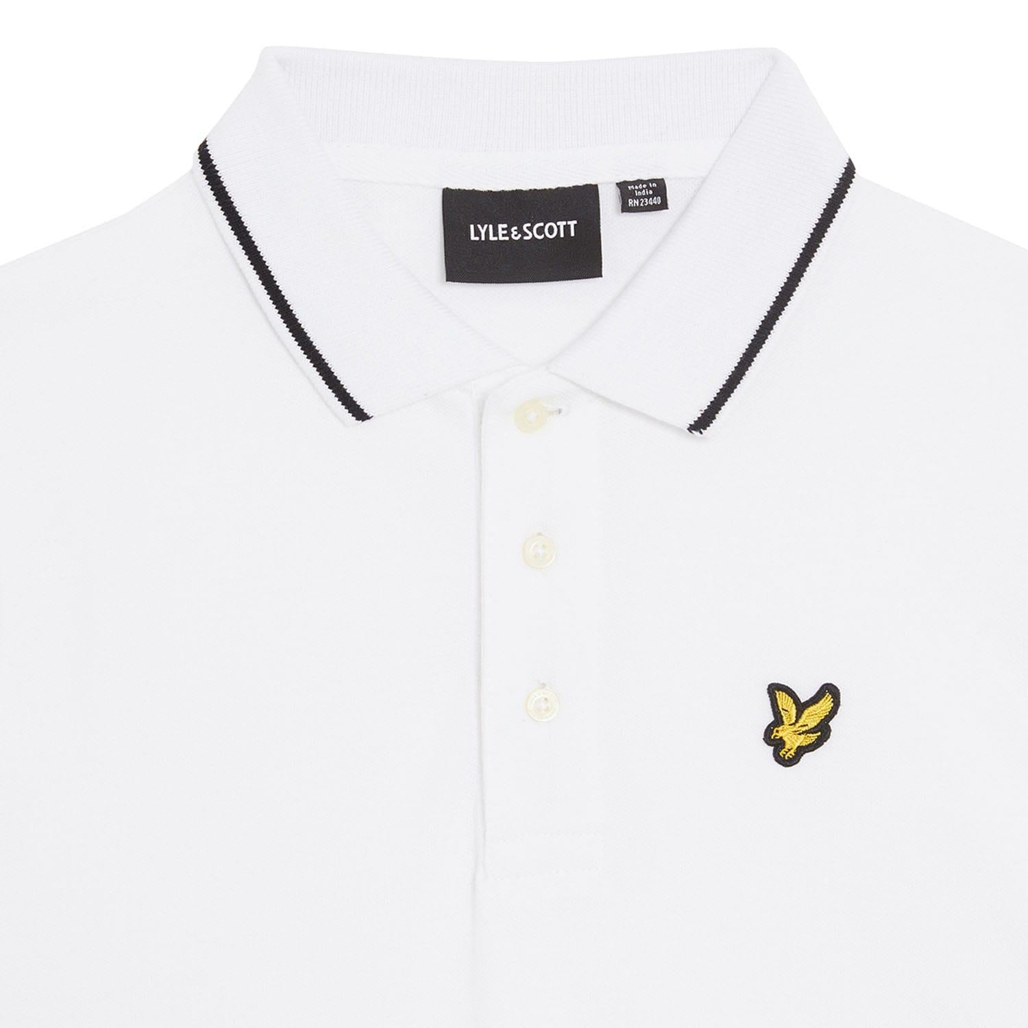 White - Lifestyle - Lyle & Scott Childrens-Kids Tipped Polo Shirt