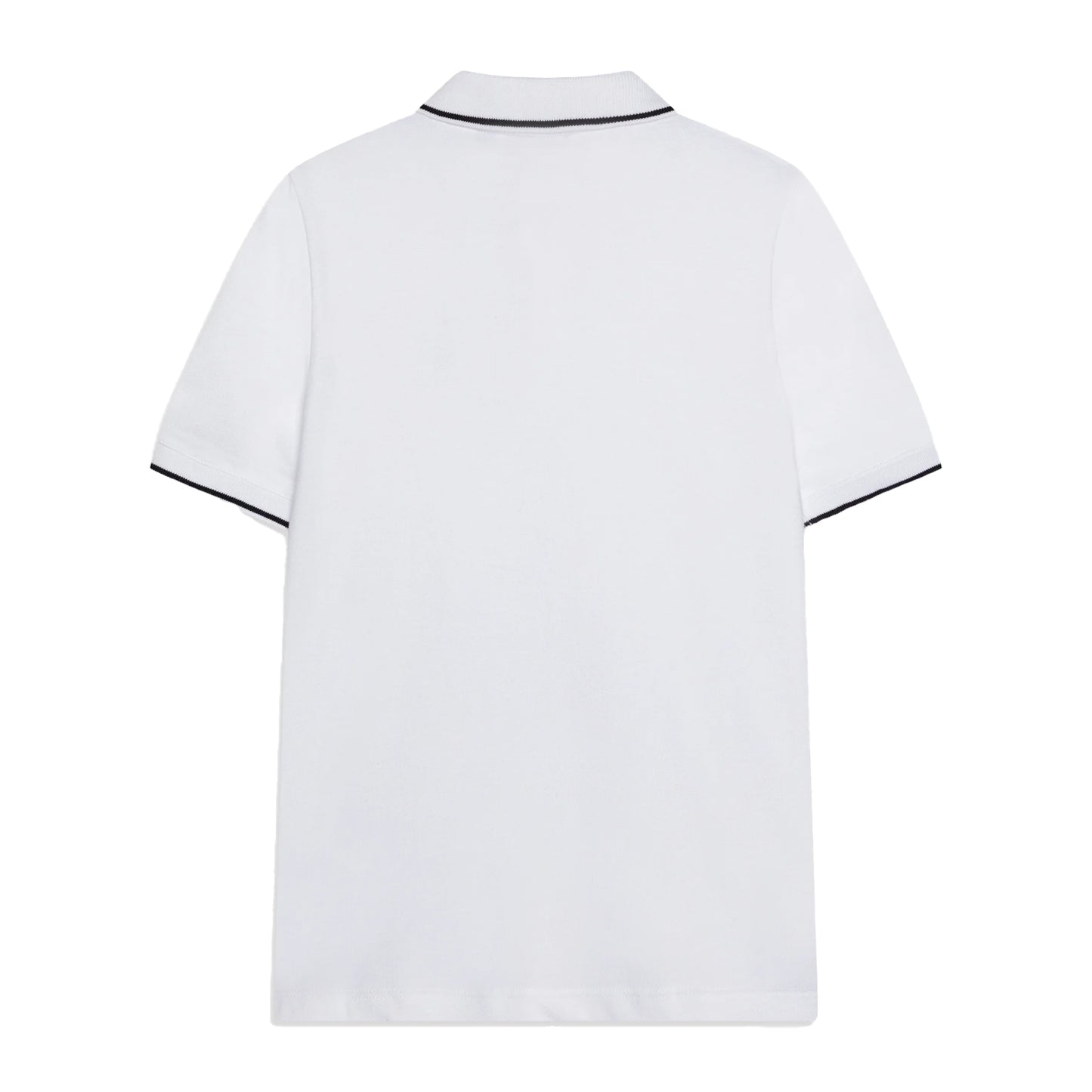 White - Back - Lyle & Scott Childrens-Kids Tipped Polo Shirt