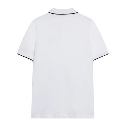 White - Back - Lyle & Scott Childrens-Kids Tipped Polo Shirt