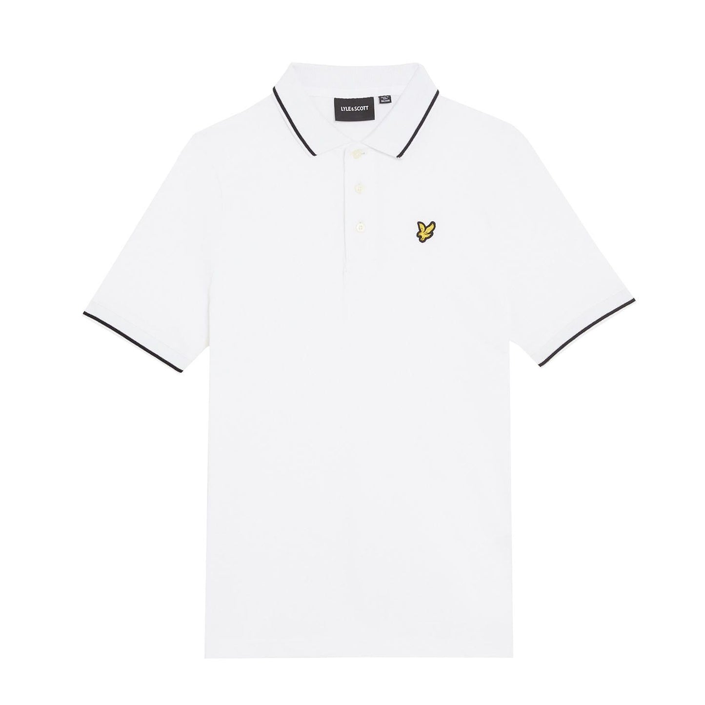 White - Front - Lyle & Scott Childrens-Kids Tipped Polo Shirt
