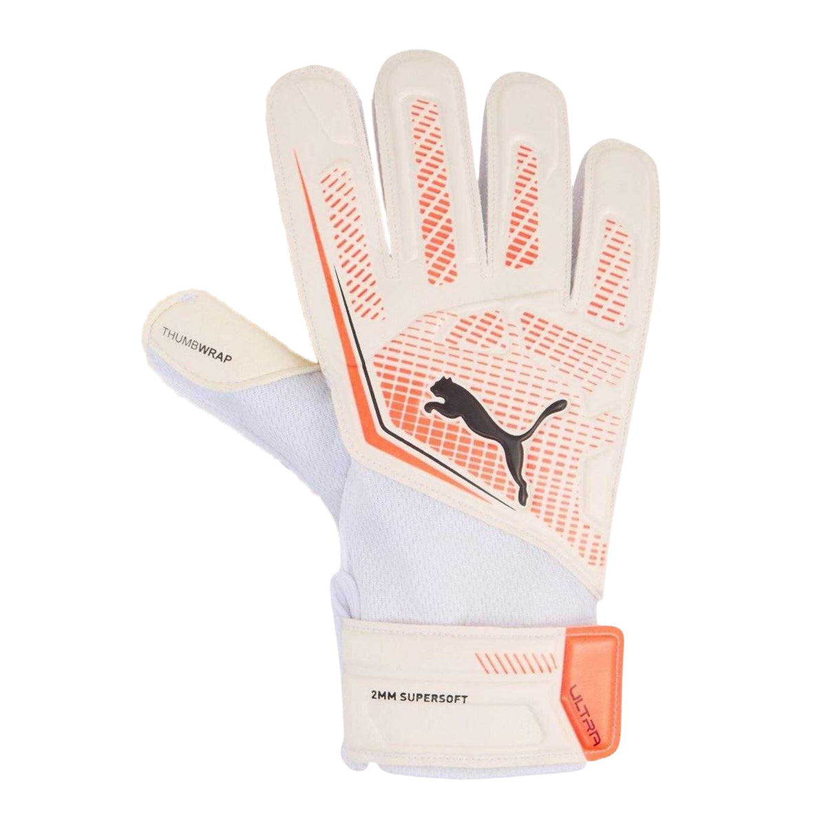 White-Red - Front - Puma Childrens-Kids Ultra Play Latex Grip Goalkeeper Gloves