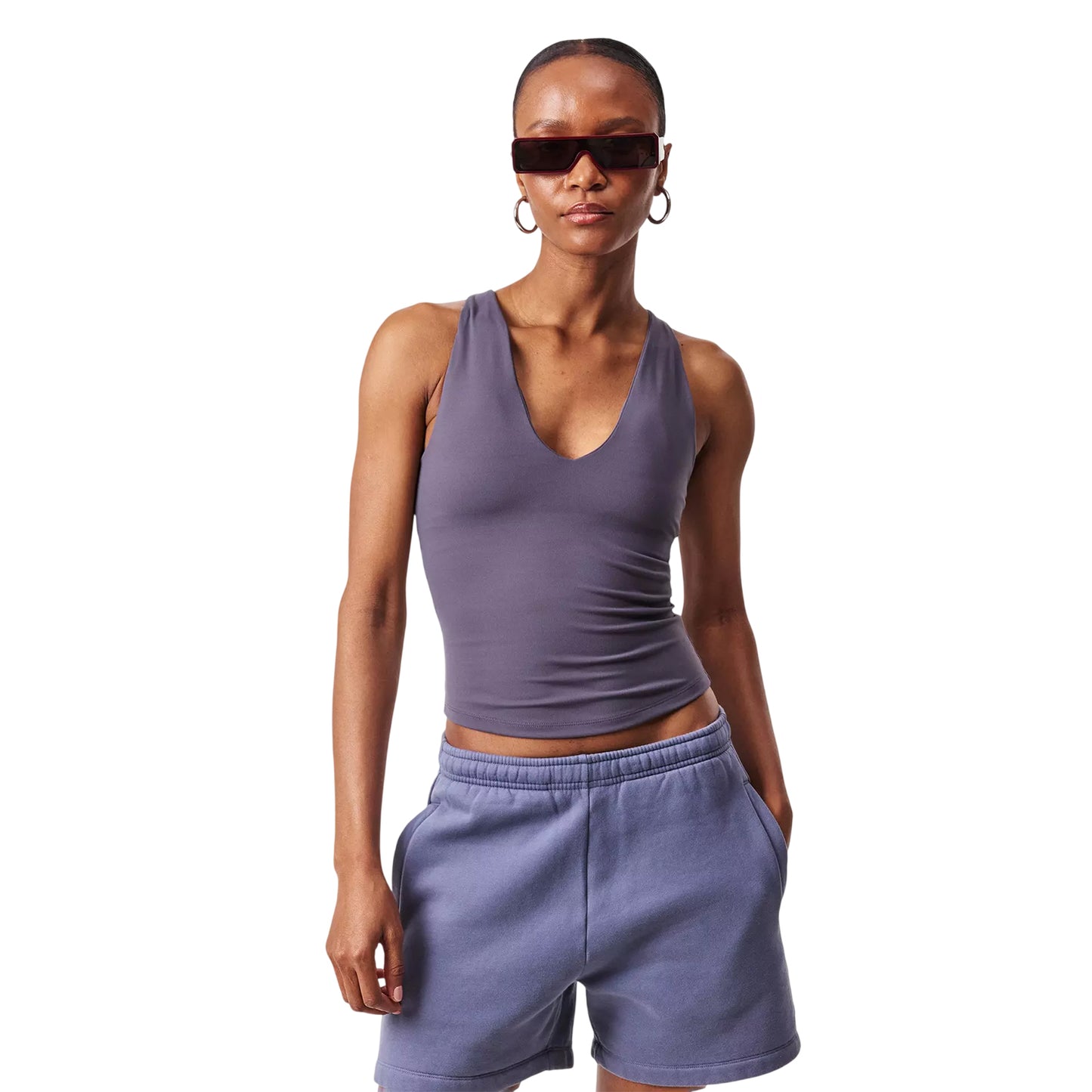 Grey - Side - Represent Womens-Ladies Slim Tank Top