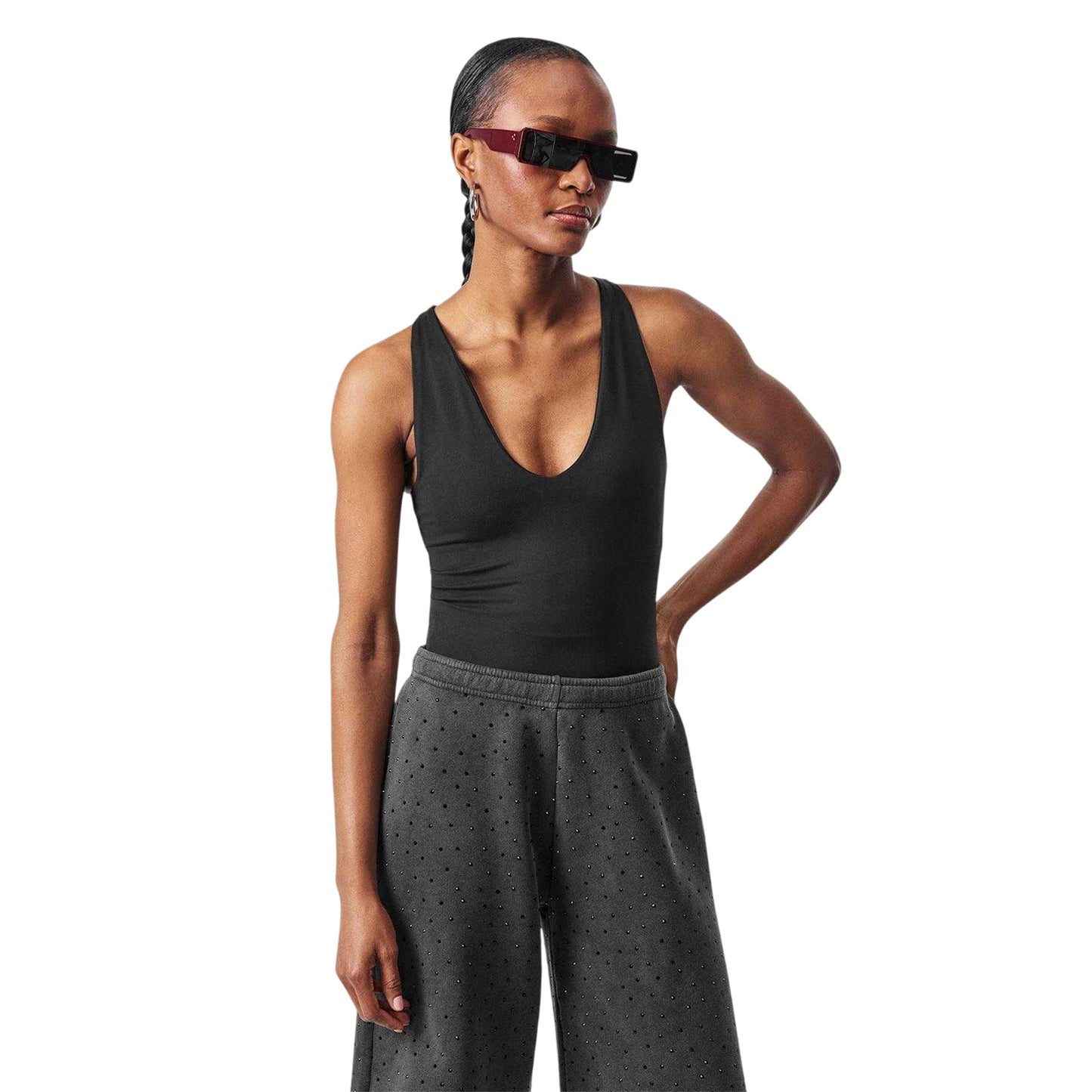 Jet Black - Side - Represent Womens-Ladies Slim Tank Top