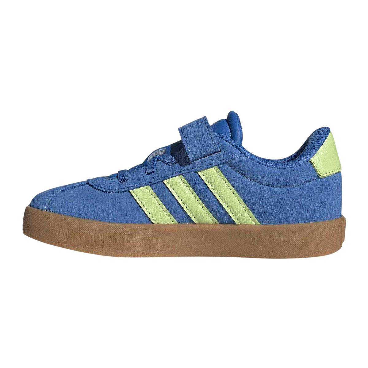Bright Royal - Side - Adidas Childrens-Kids VL Court 3.0 Suede Flat Trainers
