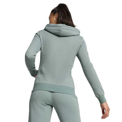 Green - Lifestyle - Puma Womens-Ladies No.1 Logo Fleece Overhead Hoodie
