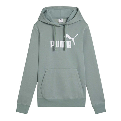Green - Front - Puma Womens-Ladies No.1 Logo Fleece Overhead Hoodie