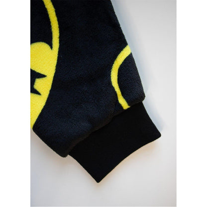 Black-Yellow - Back - Batman Childrens-Kids Logo Oversized Blanket Hoodie