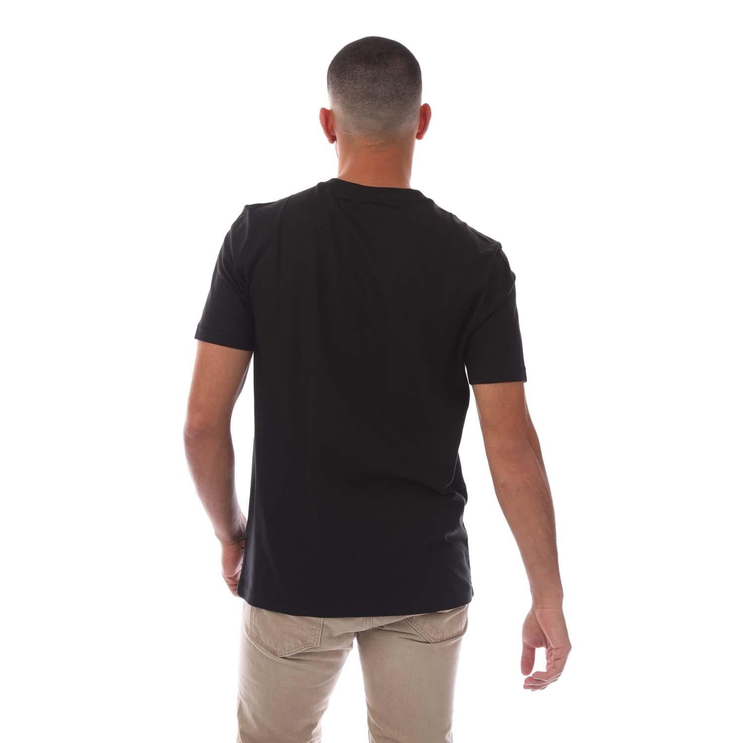 Black - Back - Hugo Boss Mens Logo Printed T-Shirt