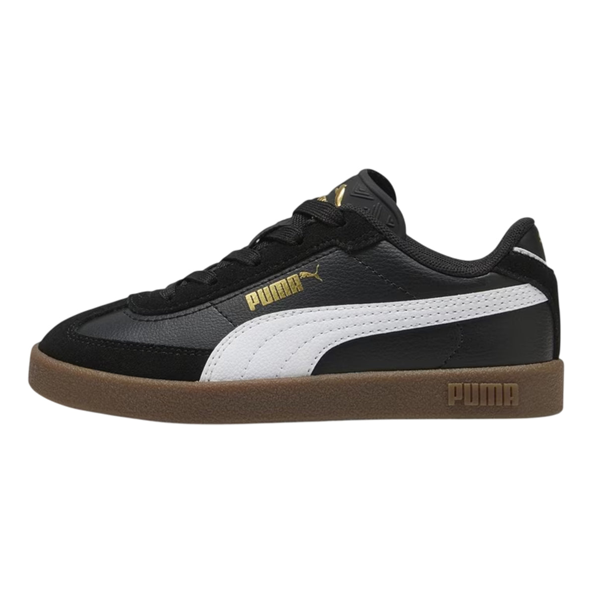 Black-White - Back - Puma Childrens-Kids Club II Era Leather Trainers