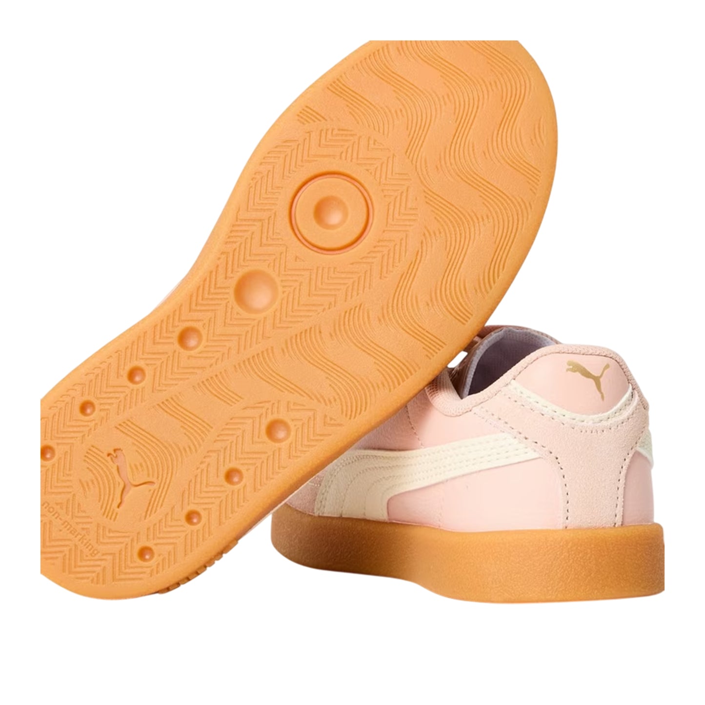 Rose Quartz - Side - Puma Childrens-Kids Club II Era Leather Trainers